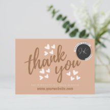 Kleine bedrijven Hartelijk dank voor uw kaart