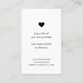 Kleine bedrijven Hartelijk dank voor uw kaart Visitekaartje (Achterkant)