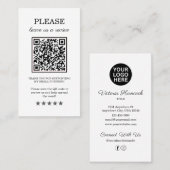 Kleine bedrijven laten een Review achter Visitekaartje (Voorkant / Achterkant)