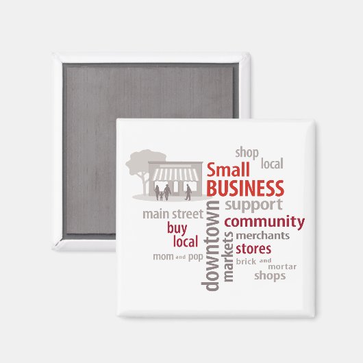 Kleine bedrijven magneet (Voorkant / Achterkant)