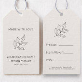 Kleine bedrijven Minimalistische Botanische Prijs  Cadeaulabel