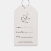 Kleine bedrijven Minimalistische Botanische Prijs  Cadeaulabel (Achterkant)