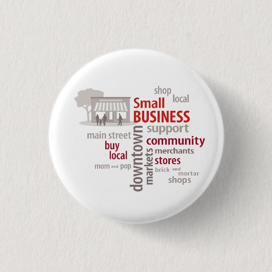 Kleine bedrijven ronde button 3,2 cm (Voorkant)