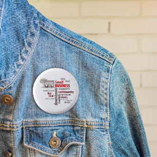 Kleine bedrijven ronde button 3,2 cm