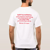 Kleine bedrijven t-shirt (Achterkant)
