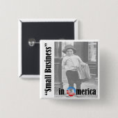 Kleine bedrijven vierkante button 5,1 cm (Voorkant /achterkant)