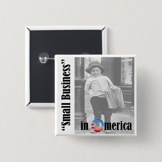 Kleine bedrijven vierkante button 5,1 cm (Voorkant /achterkant)