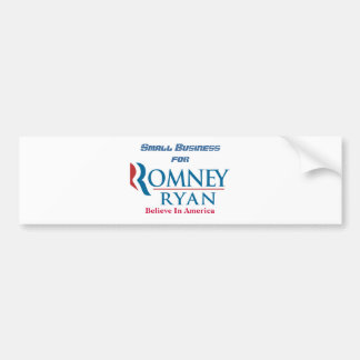 Kleine bedrijven voor Romney Ryan Bumpersticker