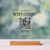 Kleine bedrijven Wat is de WiFi QR-code Acryl Bord (Neutraal)