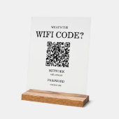 Kleine bedrijven Wat is de WiFi QR-code Acryl Bord (Hoek)