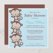 KLEINE BEELDMONSTERS | BABY SHOWER INVITATIE KAART (Voorkant / Achterkant)