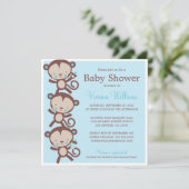 KLEINE BEELDMONSTERS | BABY SHOWER INVITATIE KAART (Staand voorkant)