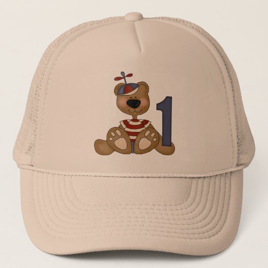 Kleine Beer 1e verjaardag Trucker Pet (Voorkant)