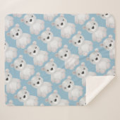 Kleine Beer Baby shower Birthday Boy Sherpa Deken (Voorkant (horizontaal))