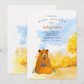 Kleine Beer Baby Shower Uitnodiging (Voorkant / Achterkant)