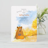 Kleine Beer Baby Shower Uitnodiging (Staand voorkant)