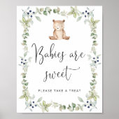 Kleine beer baby's zijn een lekkere traktatie poster (Voorkant)