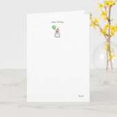 KLEINE BEER Birthday Kaart (Gele Bloem)