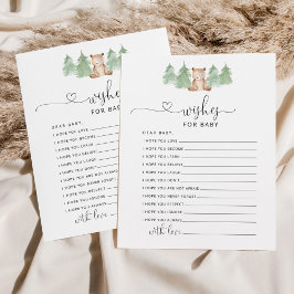 Kleine beer bos wenst baby kaart