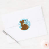 Kleine Beer Dank u Ronde Sticker (Envelop)