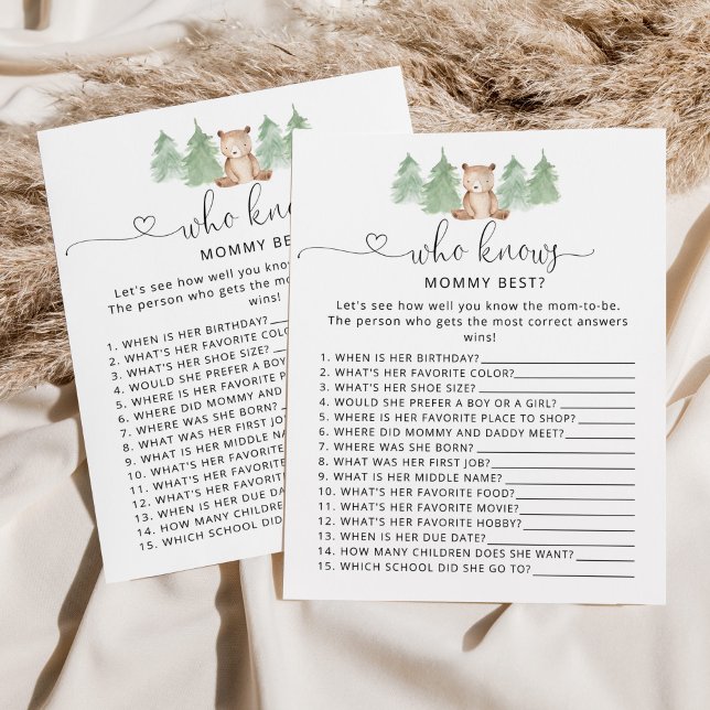 Kleine beer die het beste baby shower-spel kent (Creator heeft geüpload)