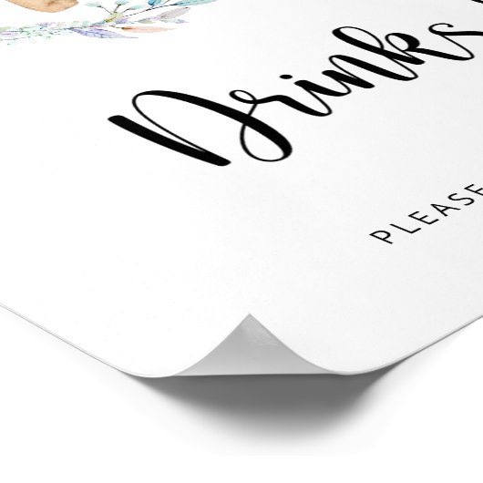 kleine beer Drinken helpen jezelf Poster (Hoek)