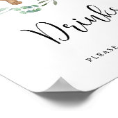 kleine beer Drinken helpen uzelf Poster (Hoek)