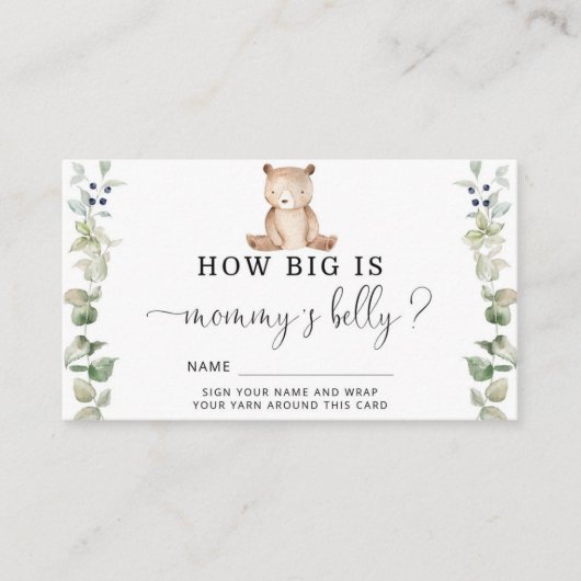Kleine beer eucalyptus hoe groot is de buik van ma informatiekaartje (Voorkant)