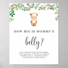 kleine beer hoe groot is mammie's buik spel poster