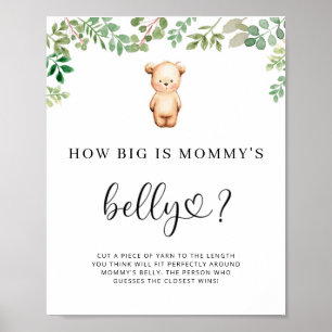 kleine beer hoe groot is mammie's buik spel poster