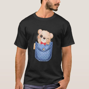 Kleine Beer in uw zakje Giraffe bevestigen T-shirt