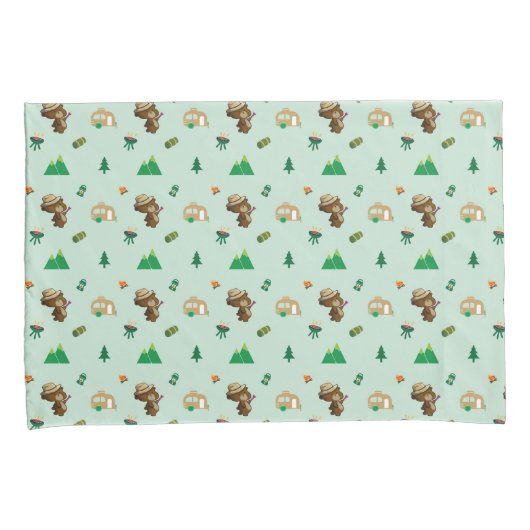 Kleine beer kampeertocht kussensloop (Voorkant-Rechts)