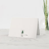 Kleine Beer karikatuur geeft een hok uit het hart Feestdagen Kaart (Achterkant)