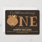 Kleine Beer kroon Eén kadderdag eerste geboorte Kaart (Voorkant)