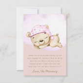 Kleine beer meisje baby shower dank u kaart (Voorkant)