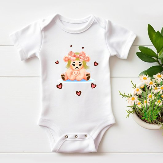 Kleine beer meisje romper