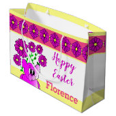 Kleine Beer met bloemen Groot Cadeauzakje (Achterkant Gekanteld)