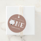 Kleine Beer met één dierbaarheiddag Bedankjes Labels (In situ)