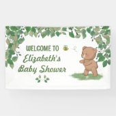 Kleine Beer Natuur Baby shower Welkom Spandoek (Horizontaal)