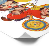 Kleine Beer op Trike Poster (Hoek)
