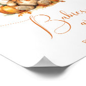 Kleine beer pompoen baby shower Baby's zijn zoet Poster (Hoek)