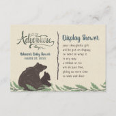 Kleine Beer rustieke display douche geen cadeauver Informatiekaartje (Voorkant)