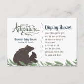 Kleine Beer rustieke display douche geen cadeauver Informatiekaartje (Voorkant)