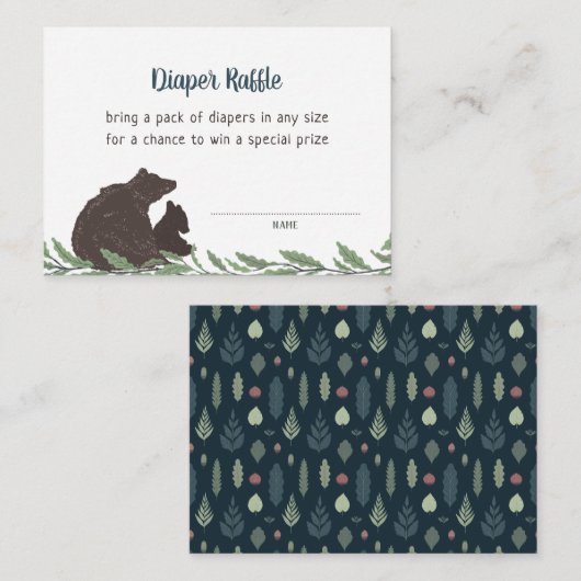 Kleine Beer Rustige Baby shower Draagbare kaart (Voorkant / Achterkant)