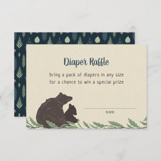 Kleine Beer Rustige Baby shower Draagbare kaart (Voorkant / Achterkant)