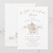 Kleine Beer sneeuwvlok Baby shower Kaart (Voorkant / Achterkant)