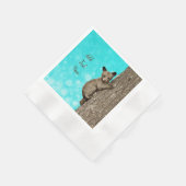 Kleine Beer welp klimmen boomfeest Servet (Hoek)