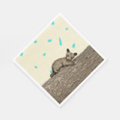 Kleine Beer welp klimmen boomfeest Servet (Hoek)