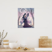 Kleine Beestfee met Drakenposter 45 x 55 cm Poster (Keuken)