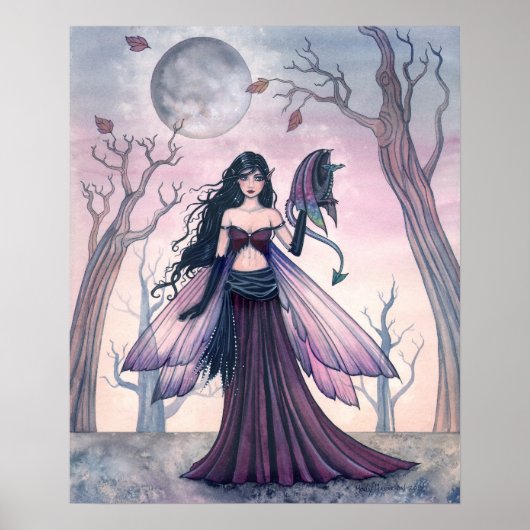 Kleine Beestfee met Drakenposter 45 x 55 cm Poster (Voorkant)